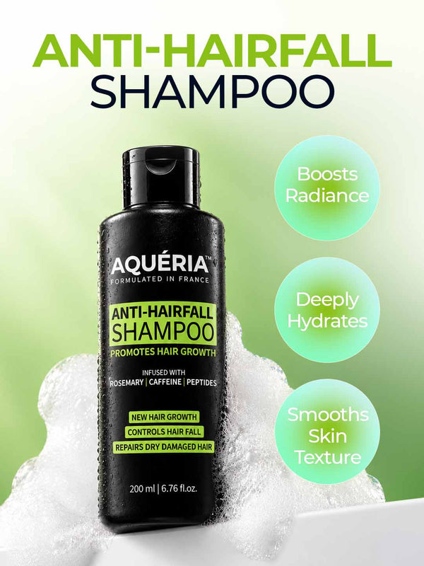 Anti-Hairfall Shampoo with Rosemary, Caffeine & Peptides