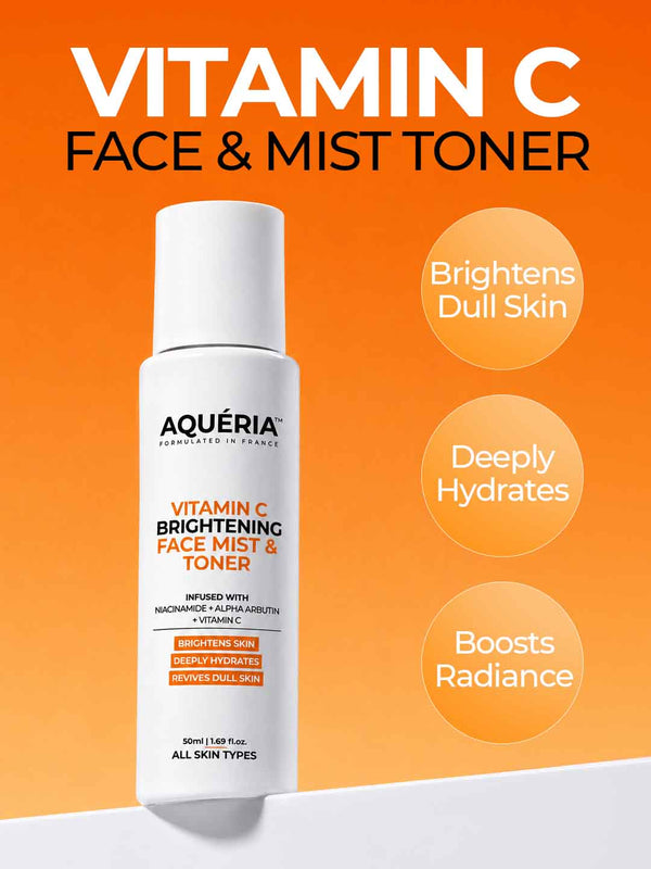 Brightening Face Mist with Niacinamide, Alpha Arbutin & Vitamin C | Hydrating Mist & Toner for Dull-Looking Skin