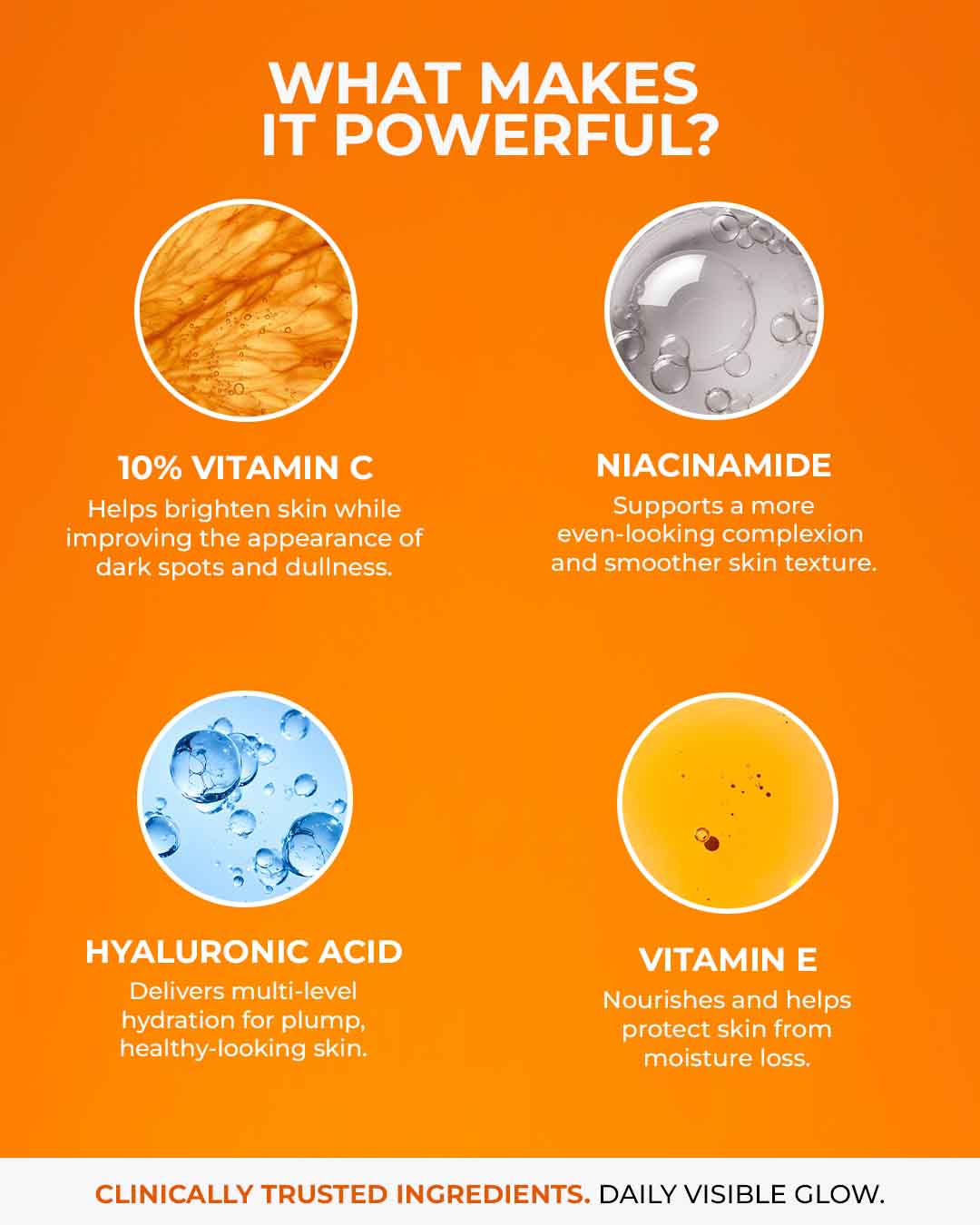 5 Product Daily Brightening Vitamin C Combo - 10% Serum + Moisturizer + Face wash + Soap pack of 3 + Sunscreen