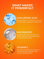 3-in-1 Super Bright Detan Sunscreen SPF 50 PA++++ with Niacinamide, Hyaluronic Acid & Vitamin C | Serum + Moisturizer + Sunscreen