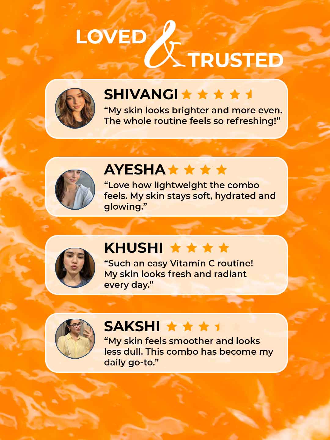5 Product Daily Brightening Vitamin C Combo - 10% Serum + Moisturizer + Face wash + Soap pack of 3 + Sunscreen