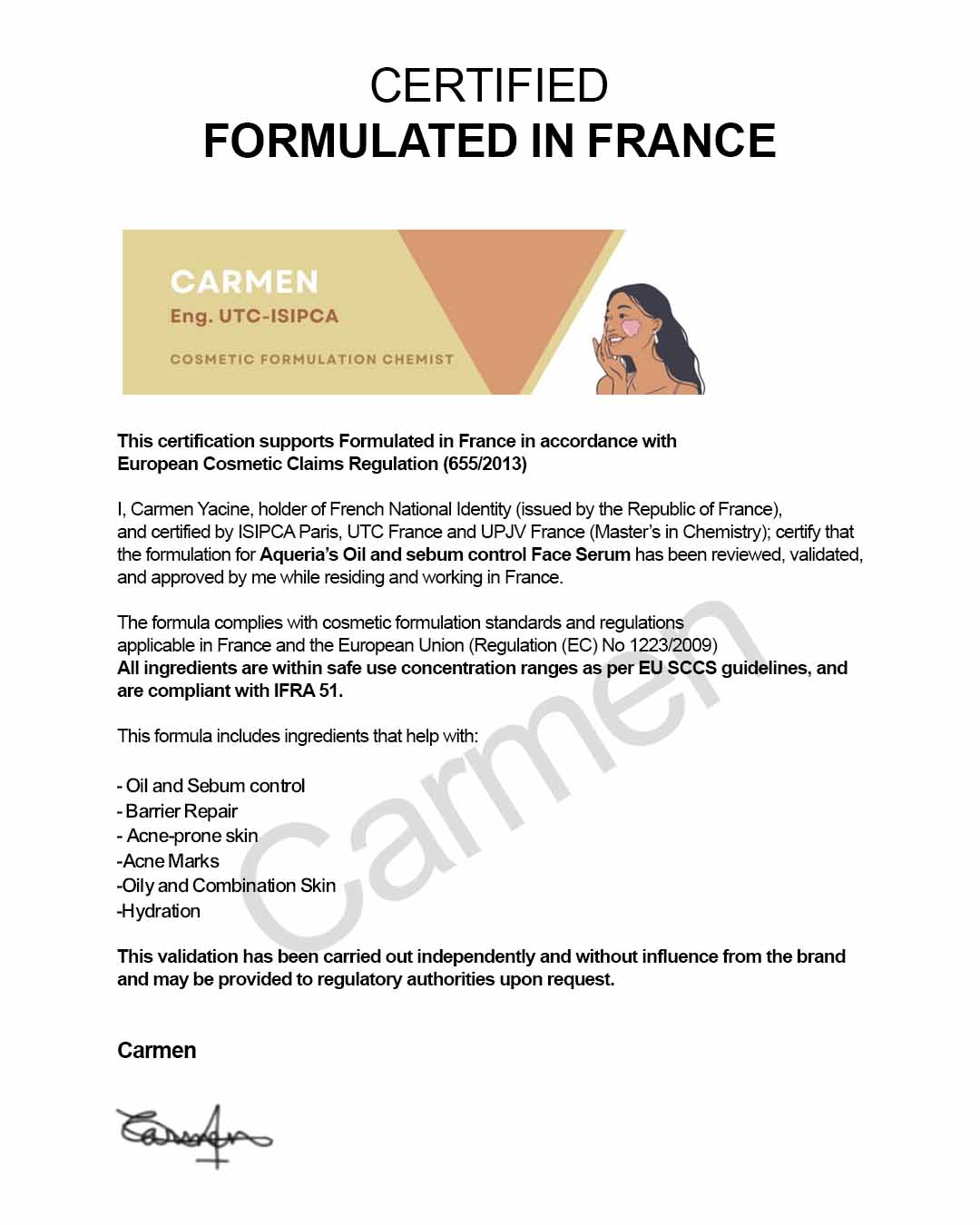 Anti Acne, Oil Control French Multi-Active Serum