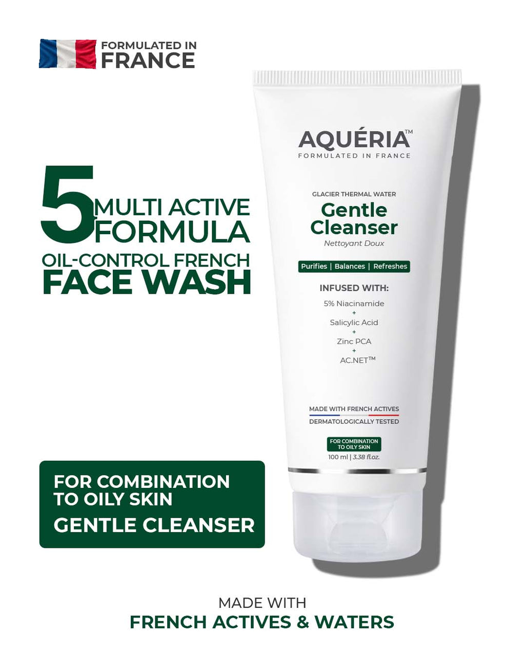 Oil-Control French Face Wash Cleanser