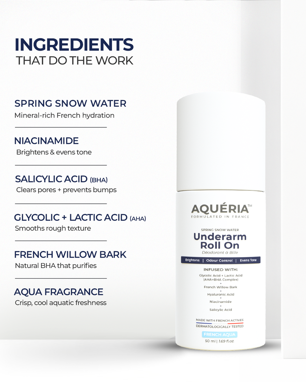 Underarm Roll-On for Brightening & Odour-Control (Aqua)