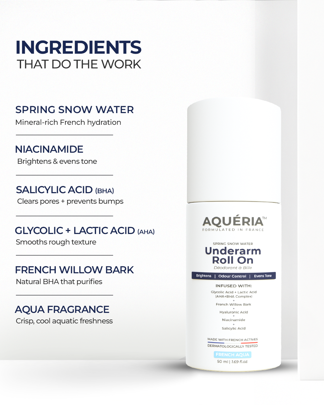 Underarm Roll-On for Brightening & Odour-Control (Aqua)