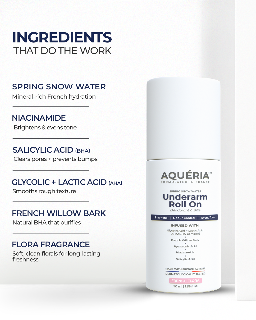 Underarm Roll-On for Brightening & Odour-Control (Flora)