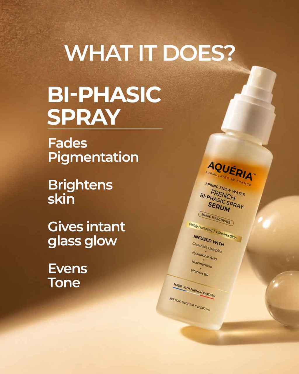 Instant Glass skin French Biphasic Glow Spray - Top seller in USA - Now in India