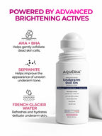 Celebrity Favourite Underarm Roll-On for Glass Skin Glow | 5.5% AHA BHA | Niacinamide | Zinc Ricinoleate | Floral Perfume Infused