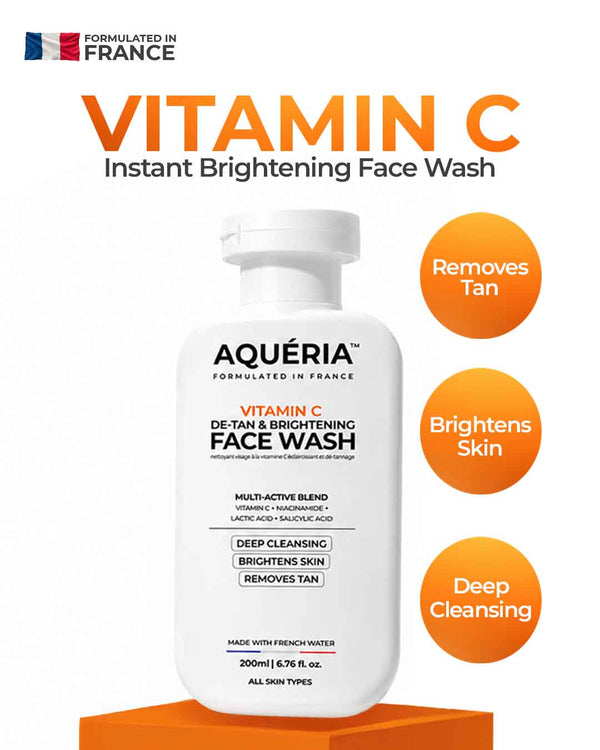 De-Tan Brightening Vitamin C Face Wash (200ML)