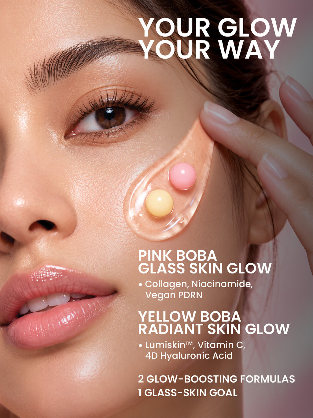 AQUÉRIA BOBA Capsule Cream Duo | Niacinamide + Collagen + Vegan PDRN & Vitamin C + Alpha Arbutin + Cica