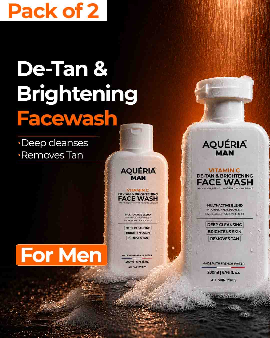 De-Tan Brightening Vitamin C Face Wash (200ML)