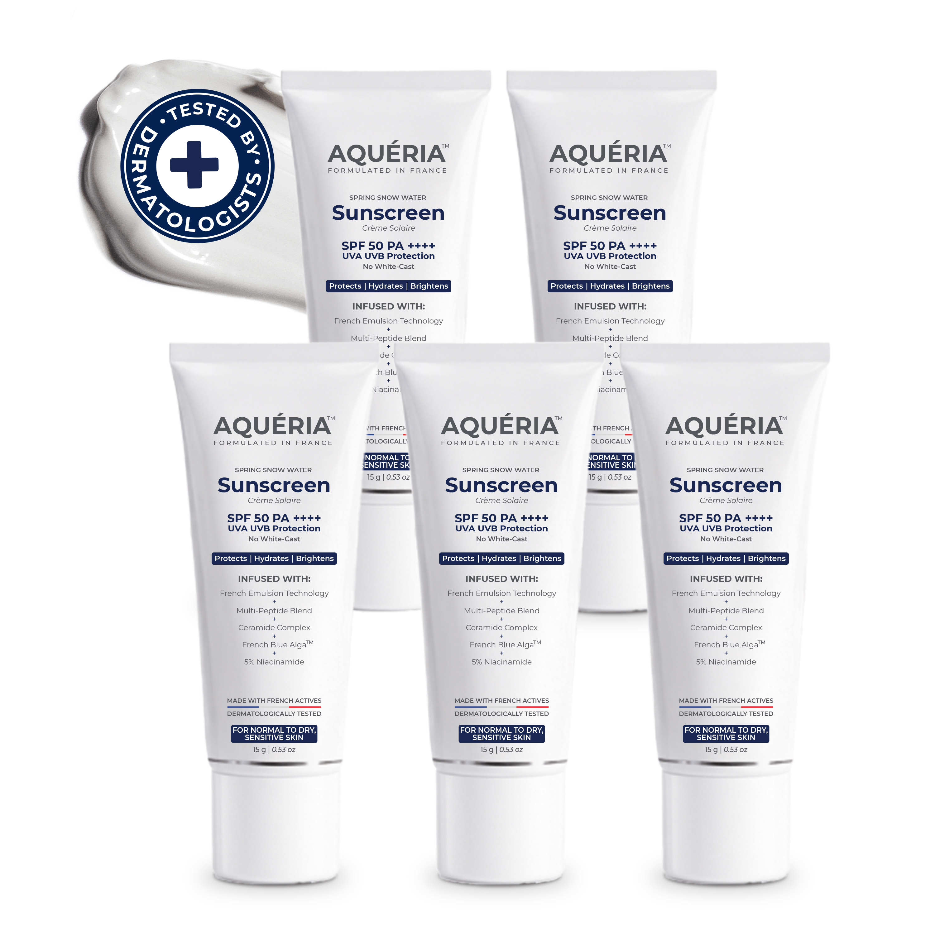 French Sunscreen SPF 50 PA++++ 15gmx5
