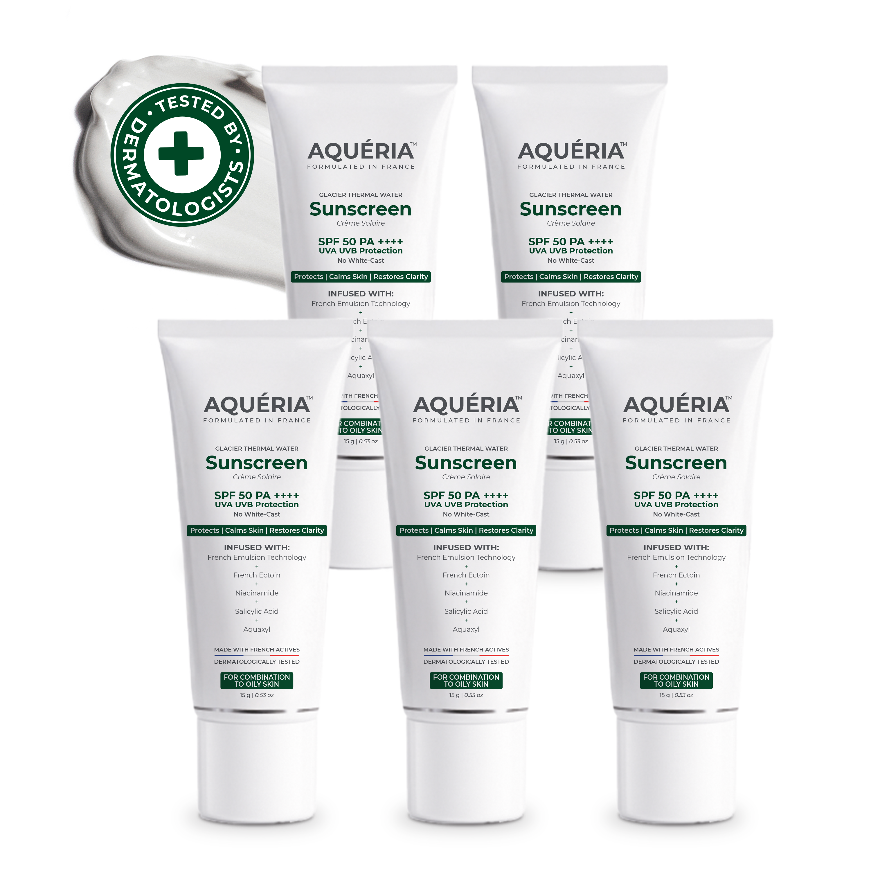 French Sunscreen SPF 50 PA++++ 15gmx5