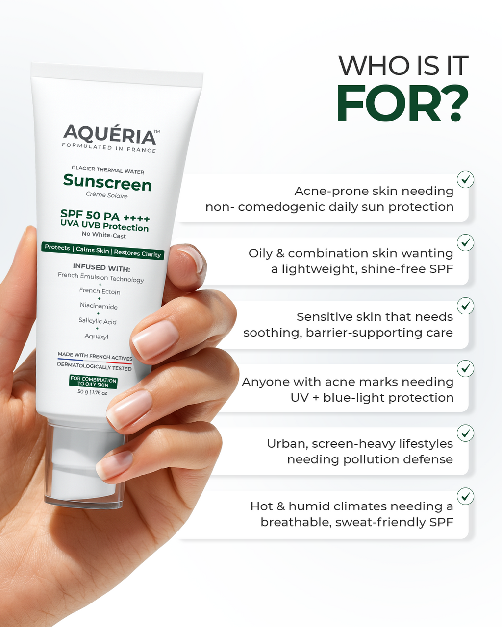 Oil & Sebum Control Acne Sunscreen SPF 50 PA++++