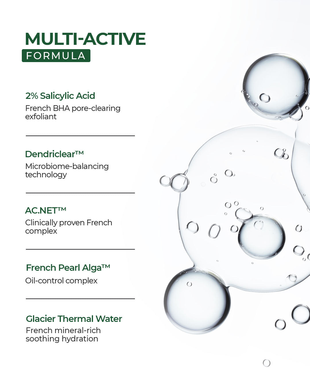 Anti Acne, Oil Control French Multi-Active Serum