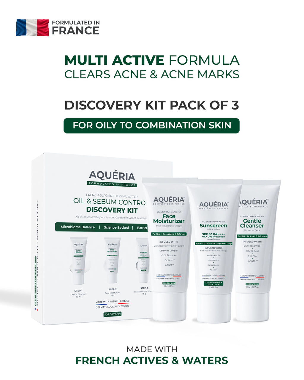 Multi-Active Discovery Kit for Acne Control, Oil Balance, and Breakout Prevention