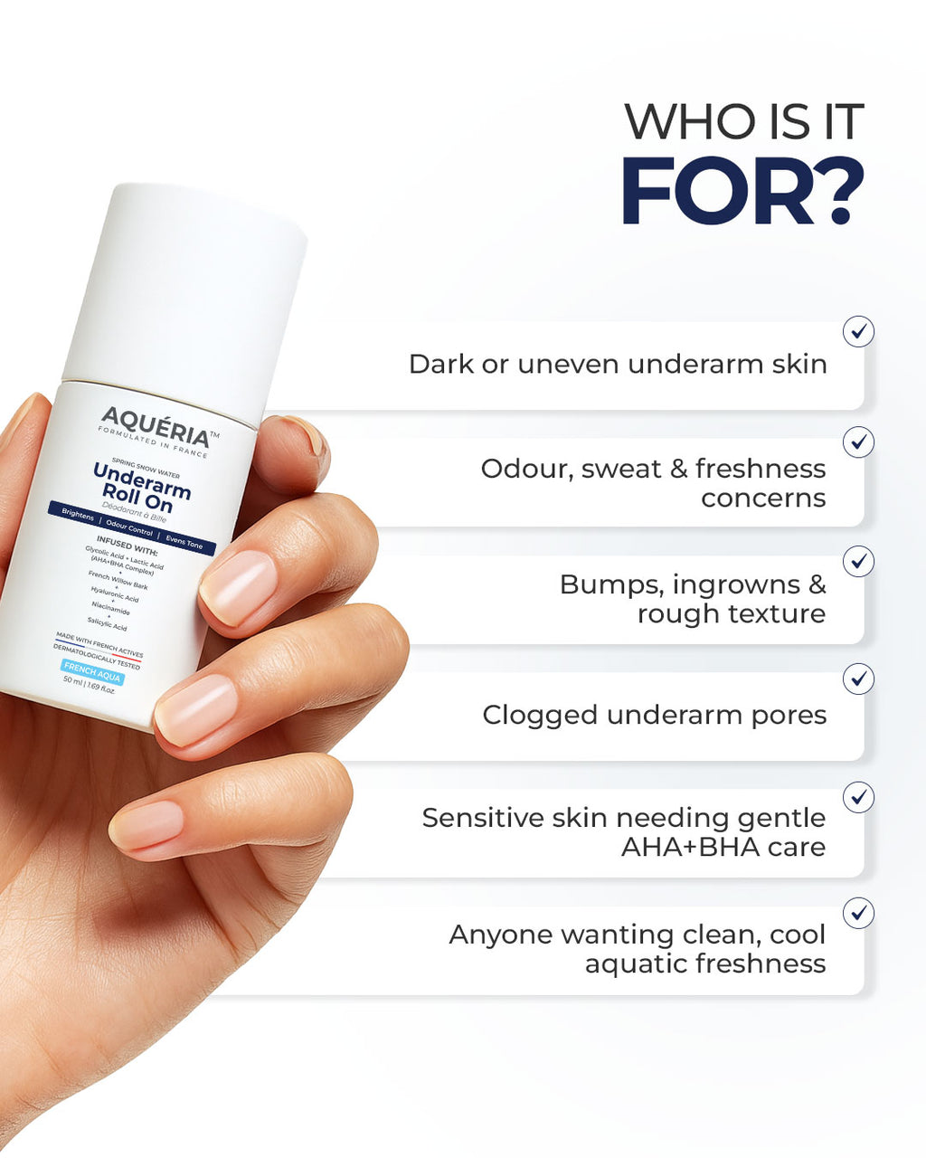 Underarm Roll-On for Brightening & Odour-Control (Aqua)