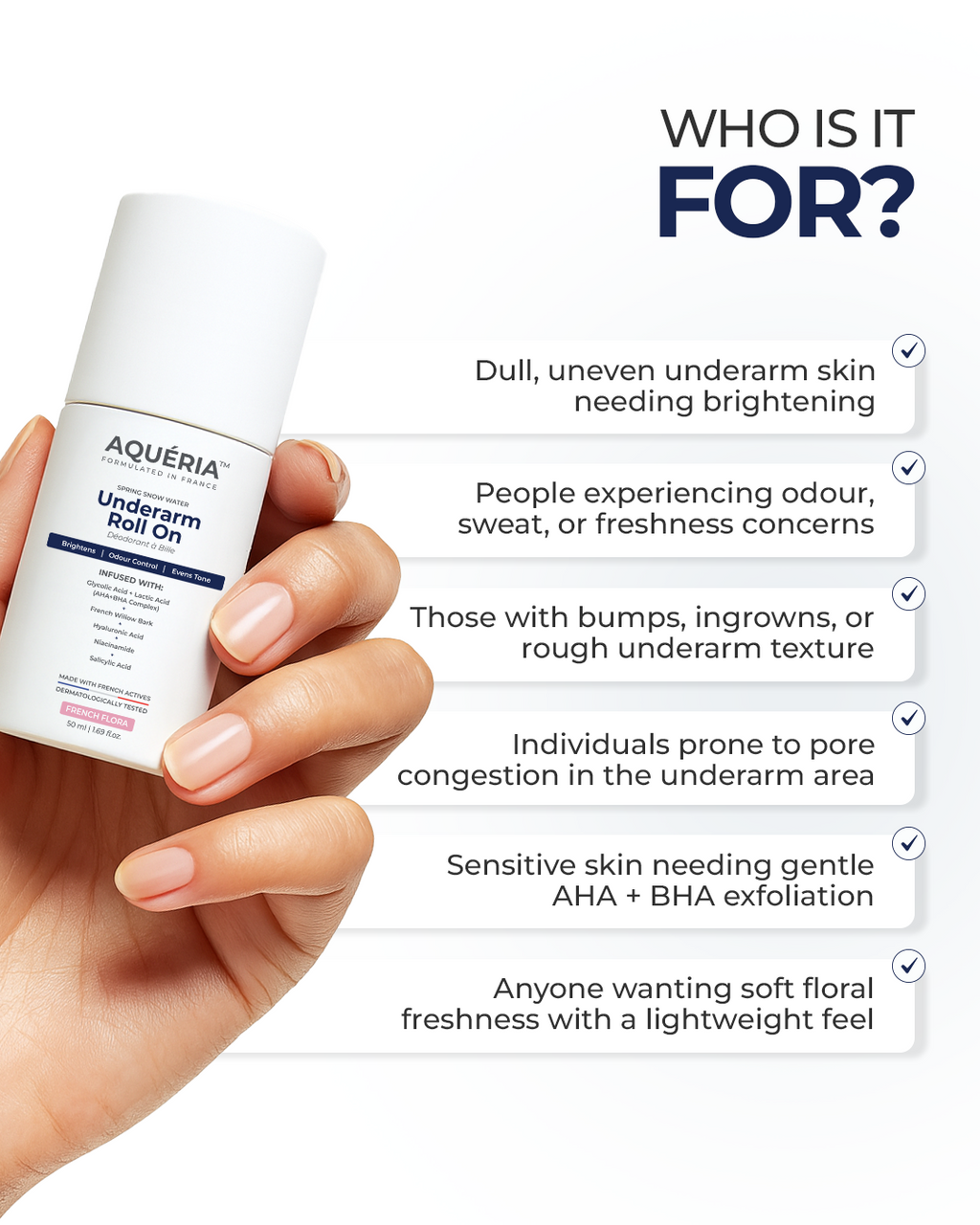 Underarm Roll-On for Brightening & Odour-Control (Flora)