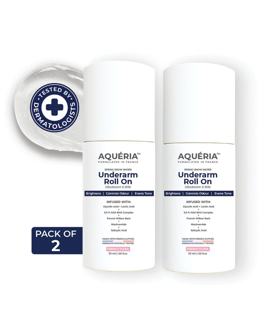 Multi-Active Underarm Treatment Roll-On | 5.5% AHA BHA | Niacinamide | Zinc Ricinoleate | PACK of 2