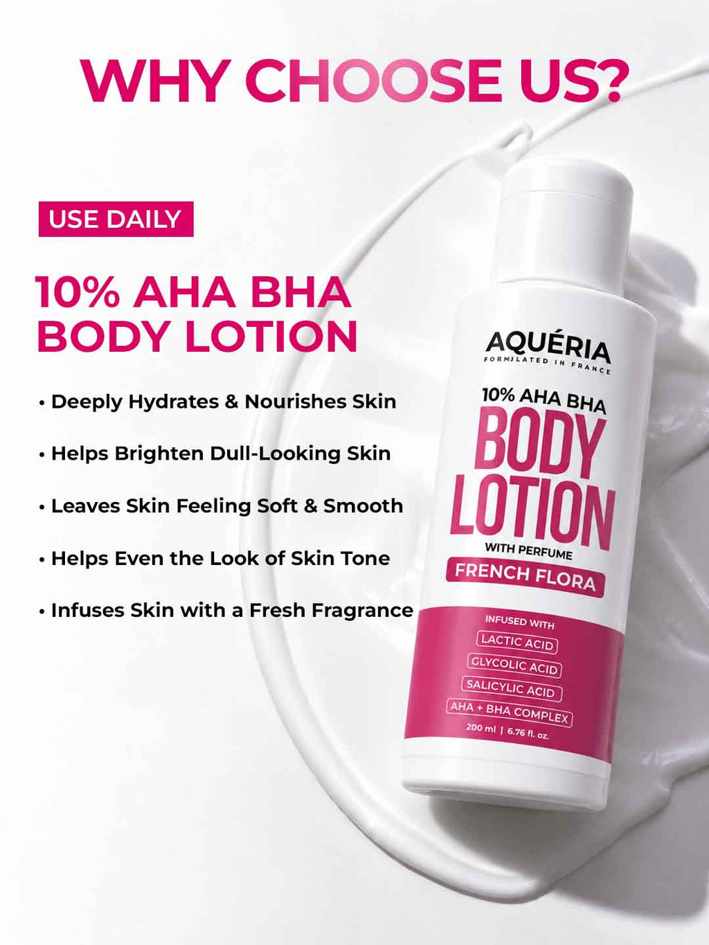10% AHA BHA Body Lotion with French Flora Perfume