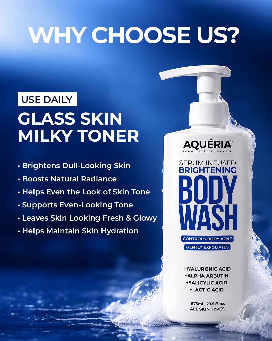 3-in-1 Perfumed Hydrating Serum Body Wash with Hyaluronic Acid, Niacinamide & Vitamin E | 875ml