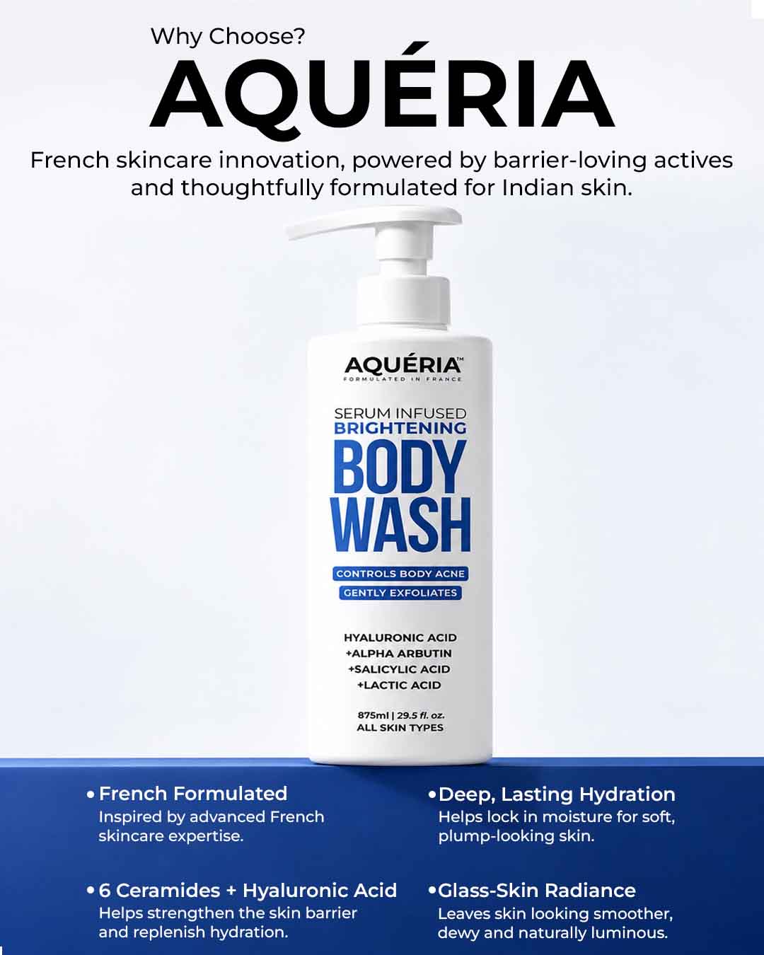 3-in-1 Perfumed Hydrating Serum Body Wash with Hyaluronic Acid, Niacinamide & Vitamin E | 875ml
