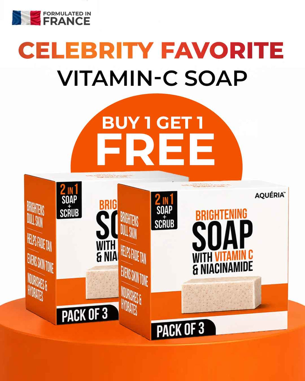 BUY 1 GET 1 FREE De-Tan Brightening Vitamin C Soap Loved by Celebrities