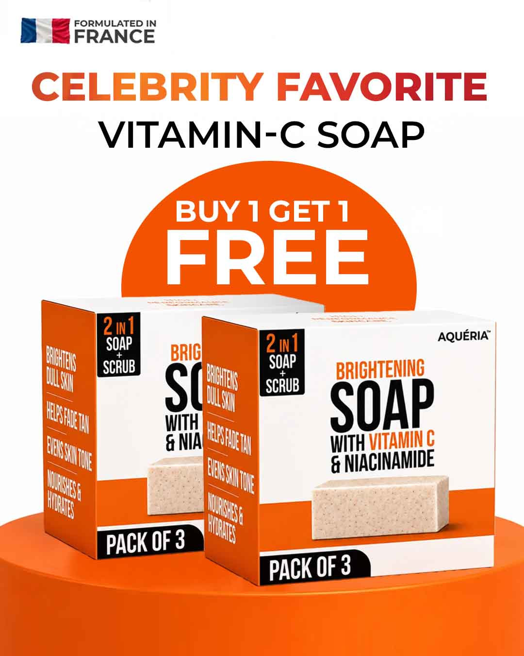 BUY 1 GET 1 FREE De-Tan Brightening Vitamin C Soap Loved by Celebrities